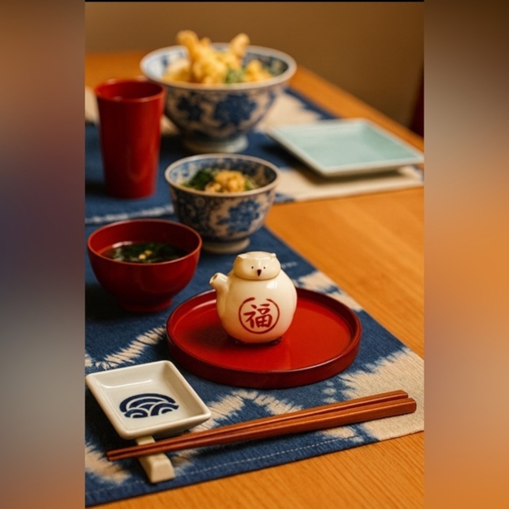 Daiso owl soy sauce porcelain pot from Japan  🇯🇵🦉🫖🥢🍣🍶